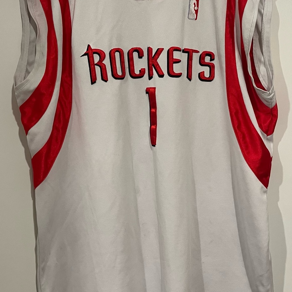 Adidas Red and White NBA Authentic Jersey Throwback